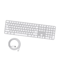 Magic Keyboard with Touch ID and Numeric Keypad, Silver/White