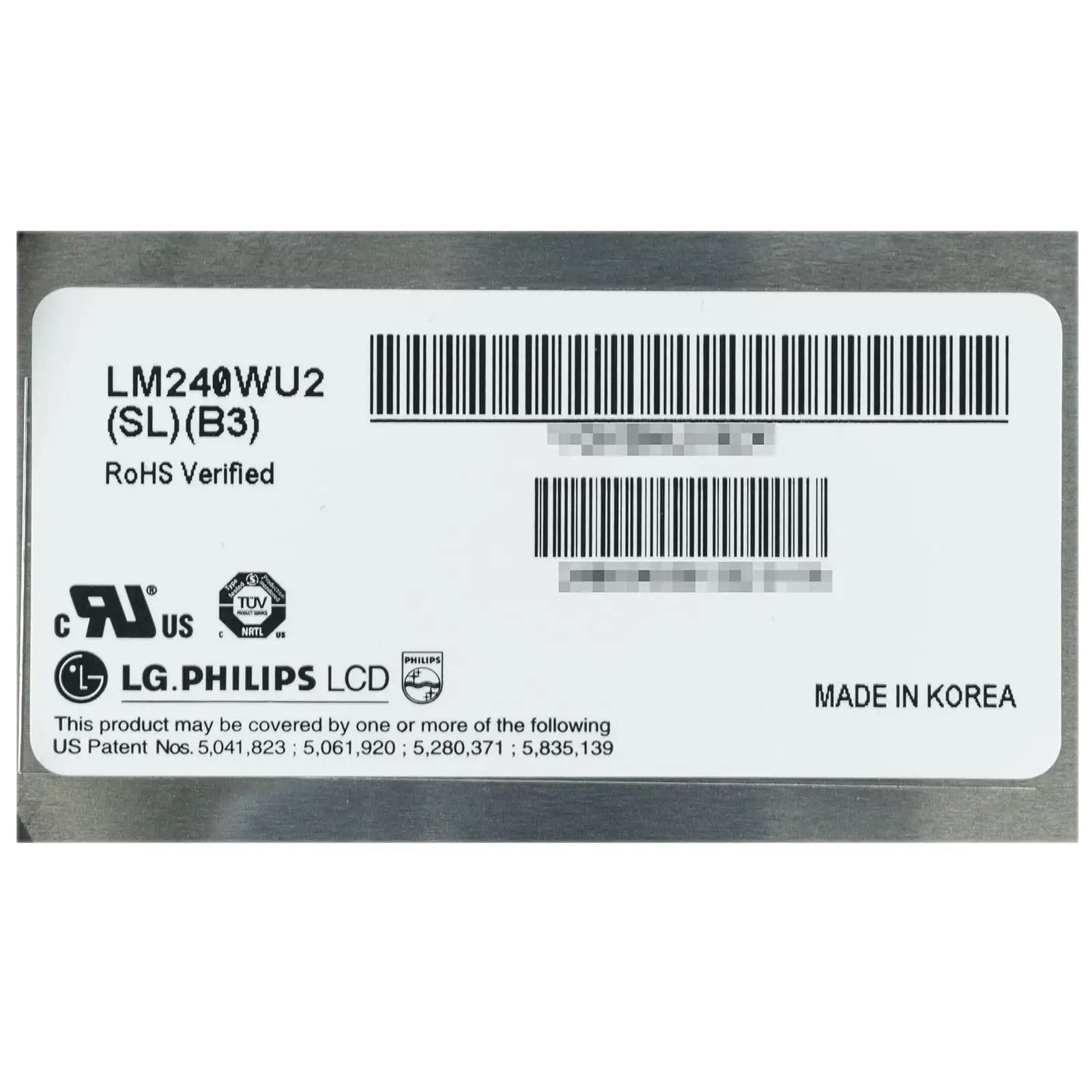 iMac 24" A1225 LCD Display Assembly Label