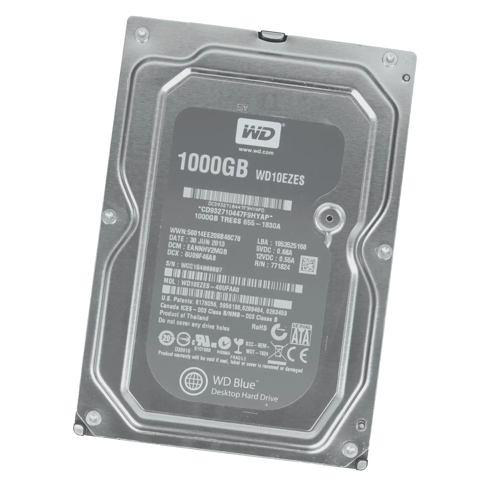 Western Digital 1TB 3.5" SATA Hard Drive 655-1830A