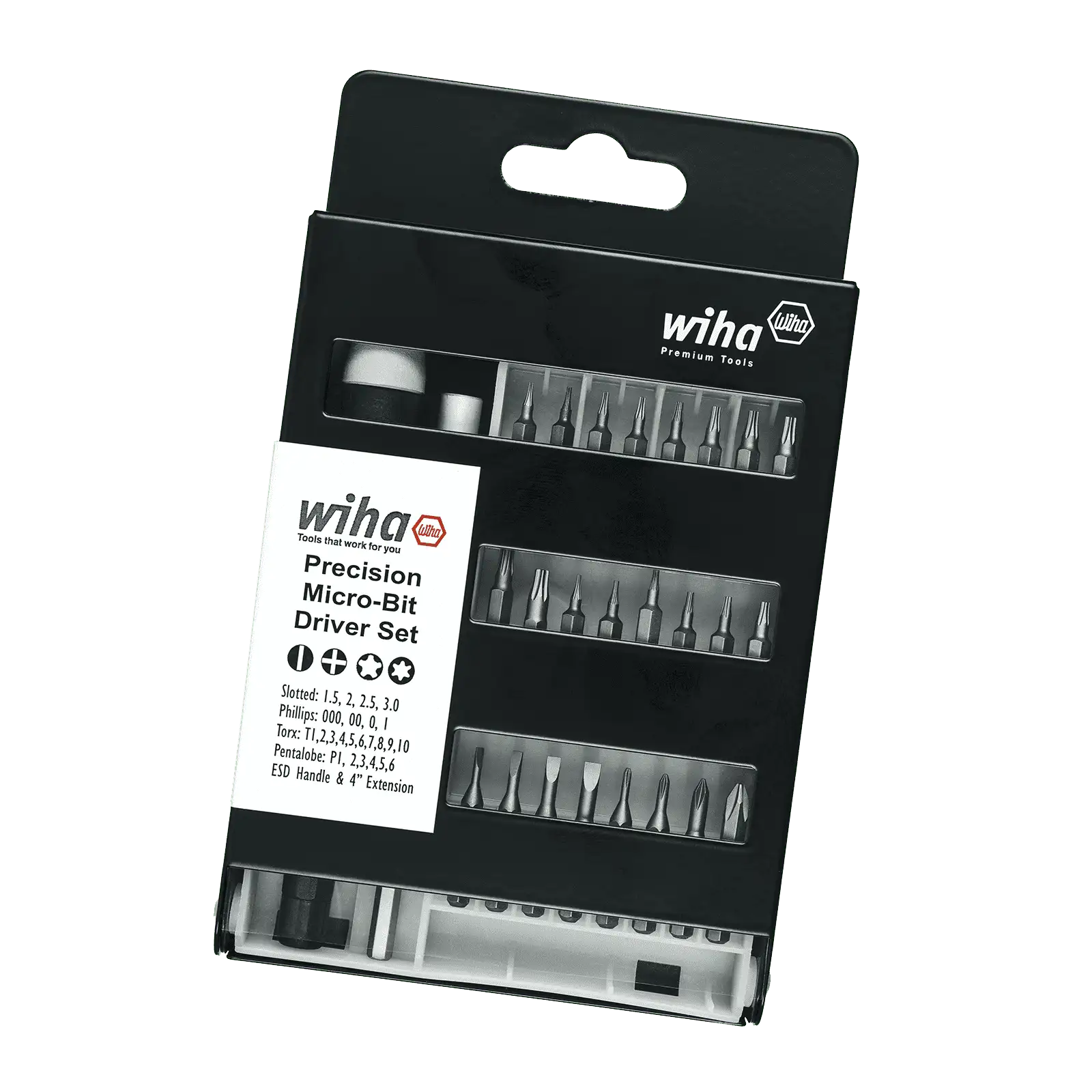 Wiha ESD-Safe 26pc Precision Micro-Bit Driver Tool Set