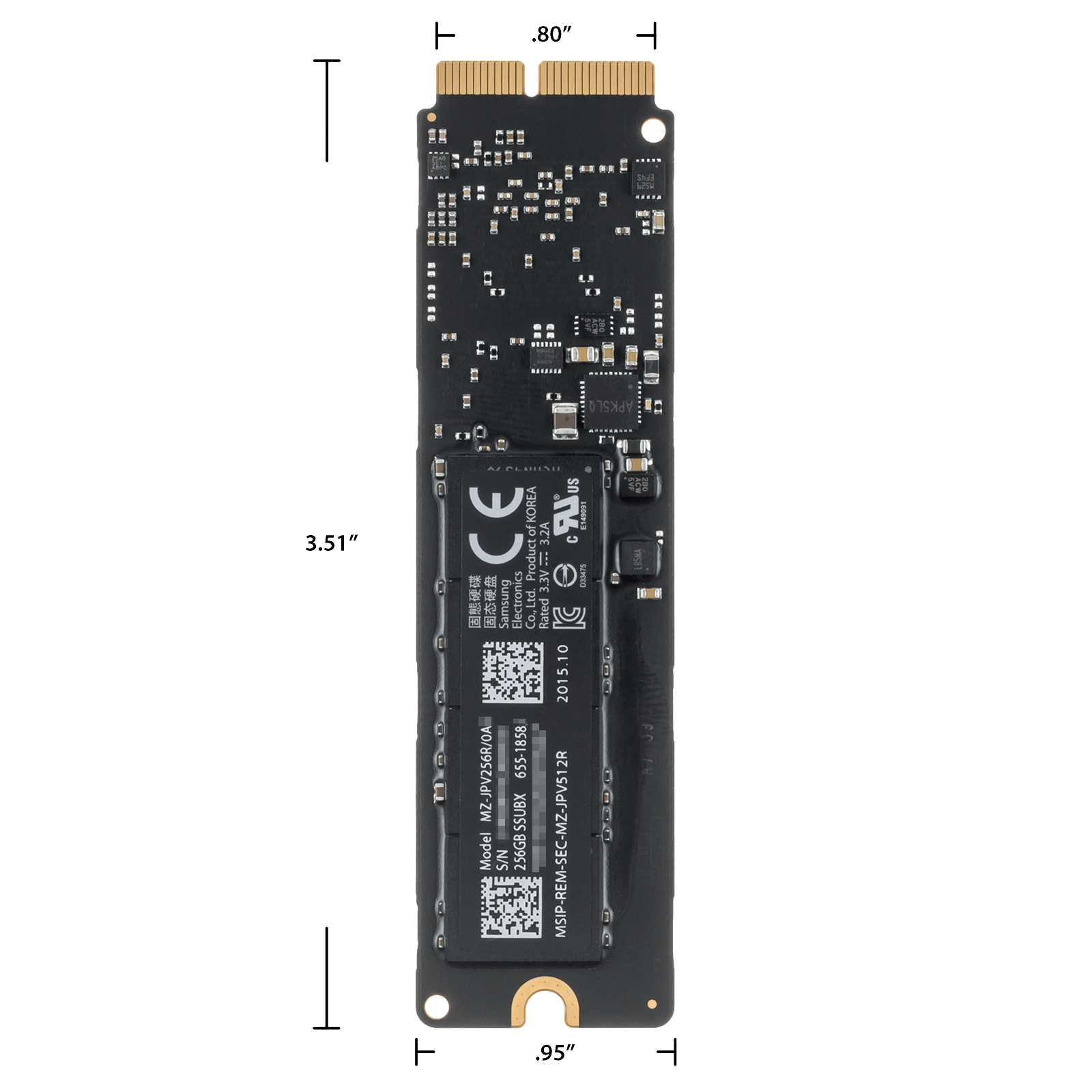 256GB, 512GB SSD Replacement Kit - MacBook Air A1466 (2015 - 2017)