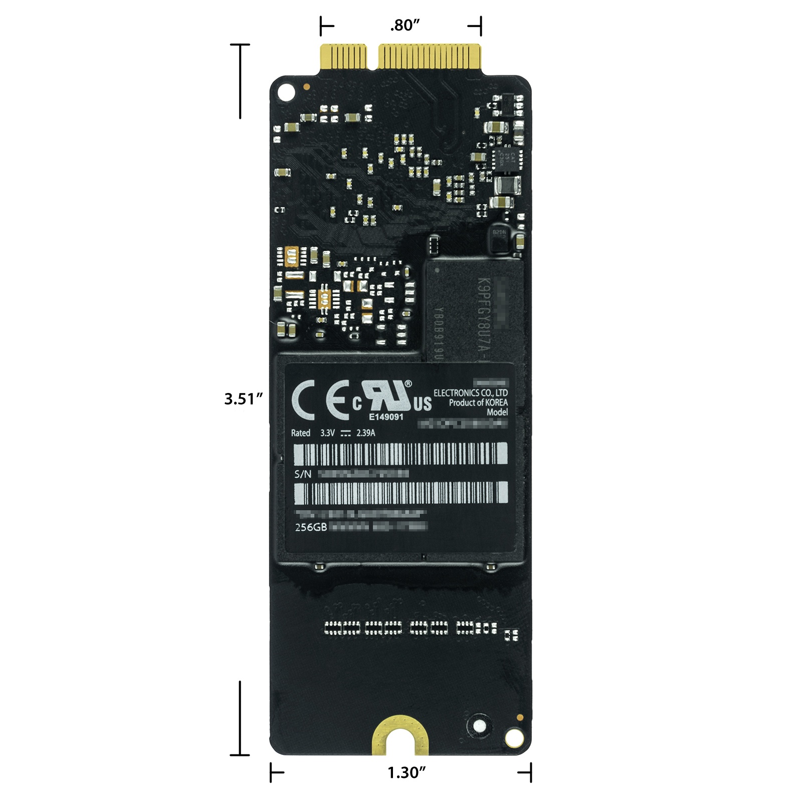 SSD Apple 256 Go Pour MacBook Pro Retina A1425 / A1398 - 2012-2013 - Reconditionné