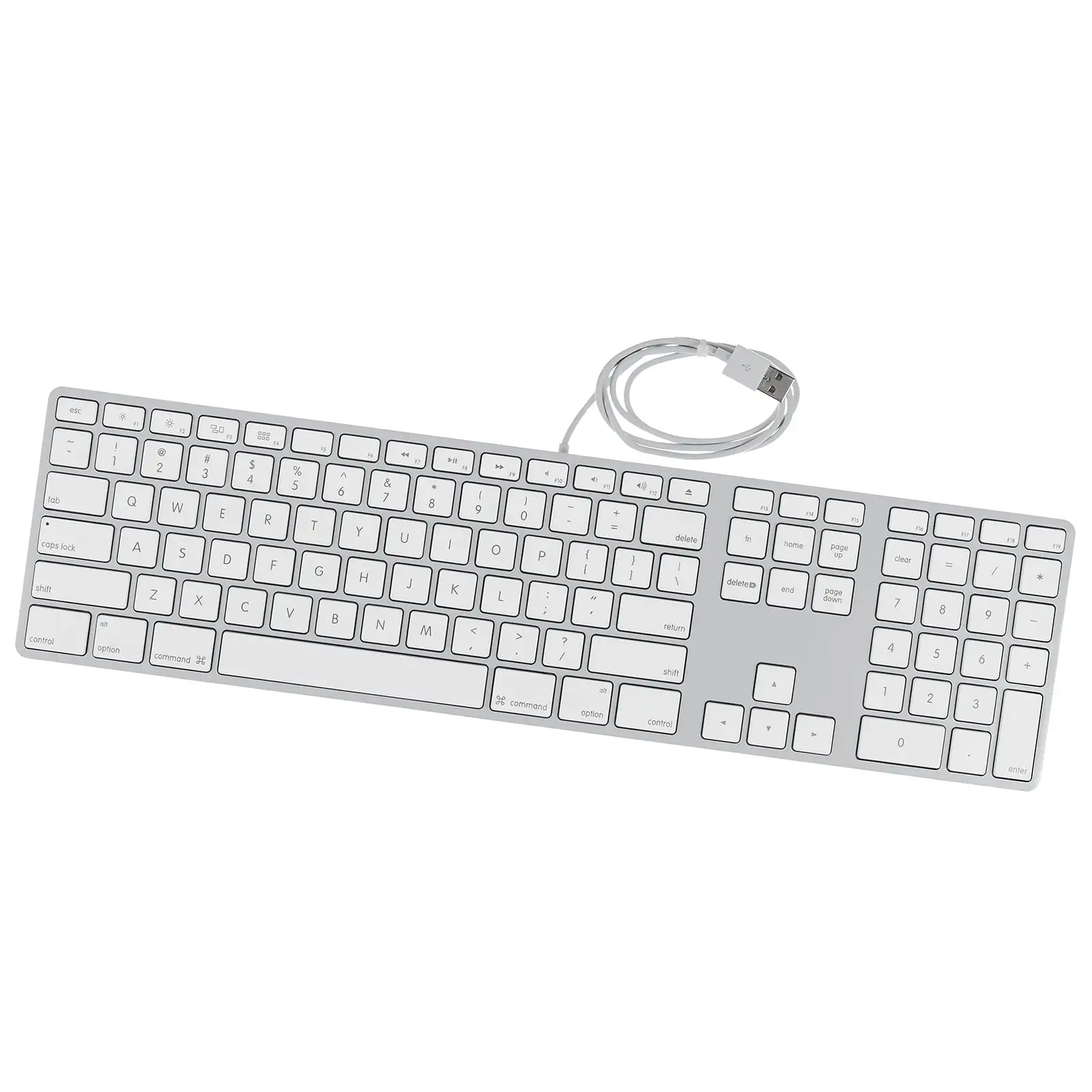 純正Apple Keyboard 有線 US配列 A1243 MB110LL/B A1243) Apple Slim Wired Keyboard w/ Numeric Keypad - MB110LL/B