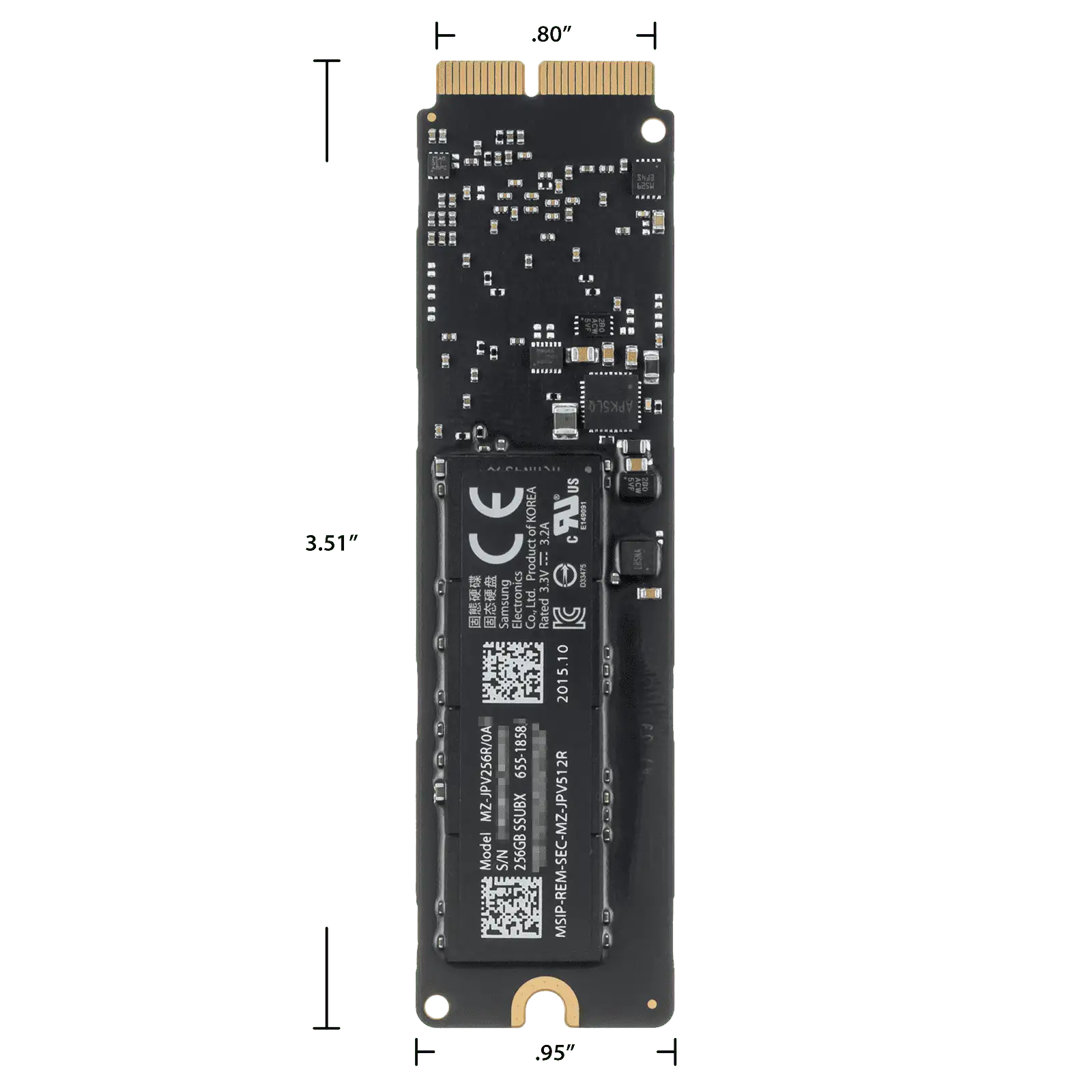 661-02351) 256GB SSD - MacBook Pro 13″ A1502, 15″ A1398 (2015)