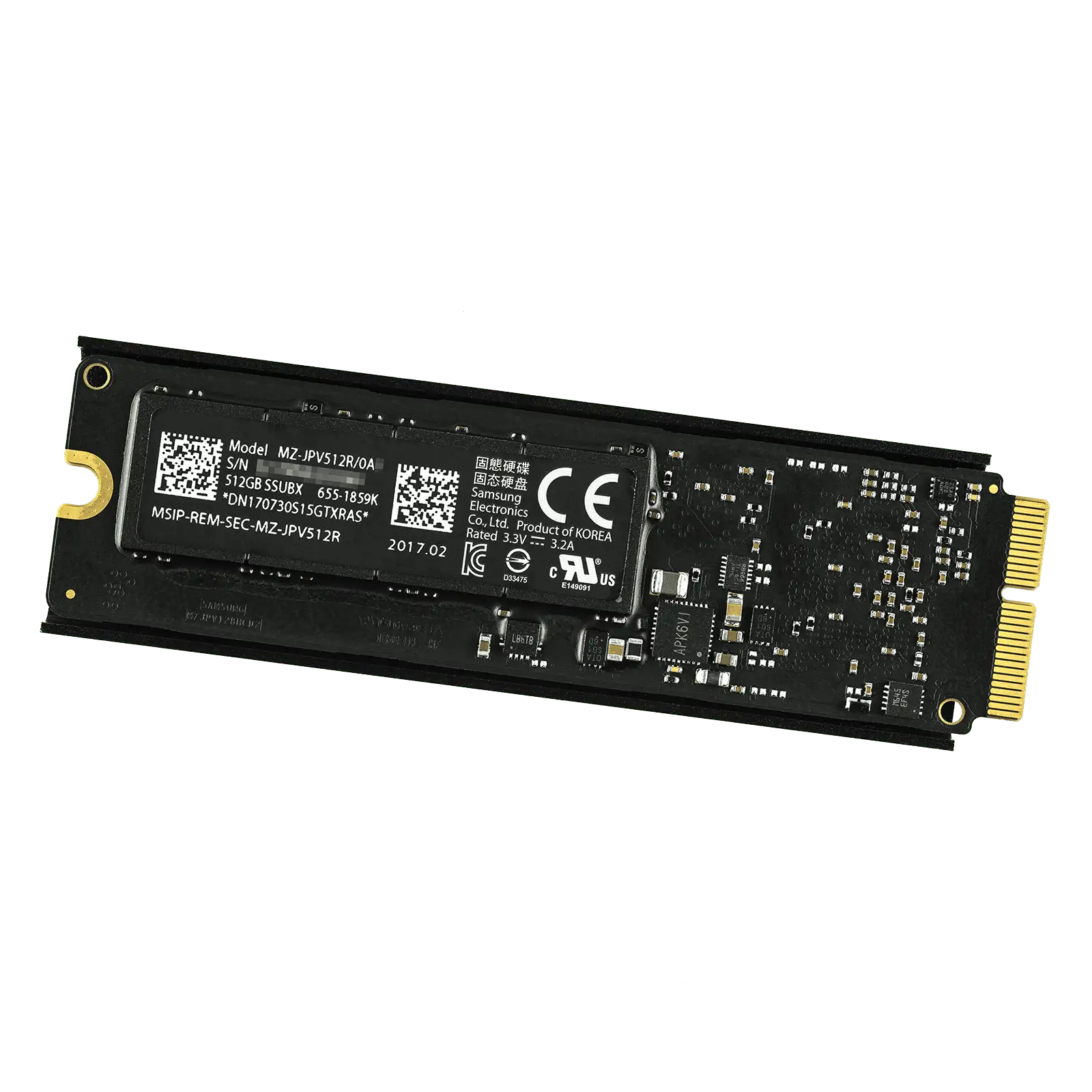 PCIe SSD w/ Heatsink - Apple Mac Pro A1481 (Late 2013)